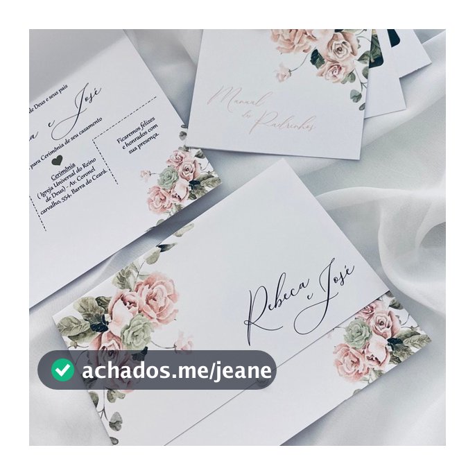PROMOÇÃO! Convites de Casamento Barato Floral Menta com Rose