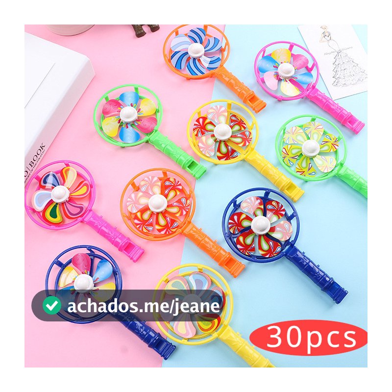 30 Pçs/20/10 Colorido Pequeno Moinho De Vento Apito Pirulito Plástico Prêmio Estudante Crianças Brinquedos