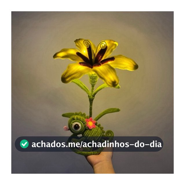 Lírio Encantado da Rapunzel com iluminação - Limpador de cachimbo