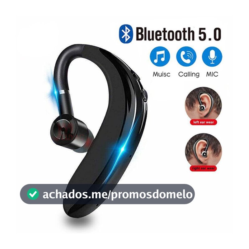 S109 Fone De Ouvido Bluetooth Sem Fio Business Estéreo Esportivo Mãos Livres Com Microfone