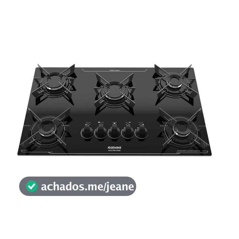 Cooktop Electra Plus 5 Bocas Preto – Bivolt 127V/220V