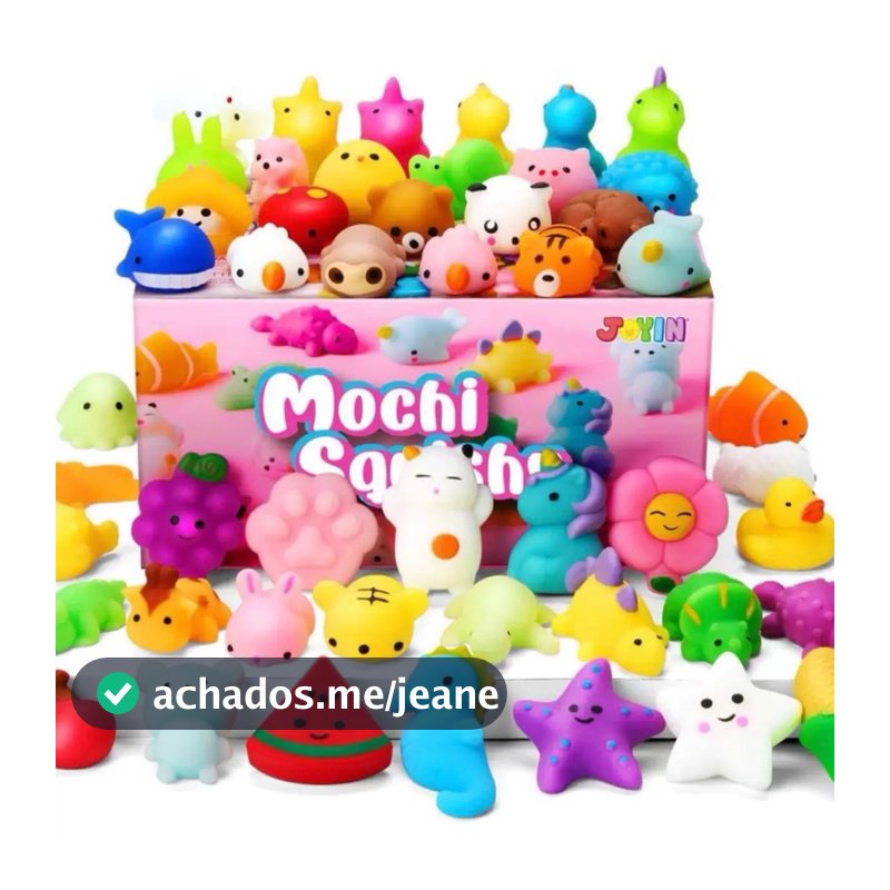 KIT 20/30/50/60/100 Bichinhos Macio Mochi De Apertar Alivio Estresse Fidget