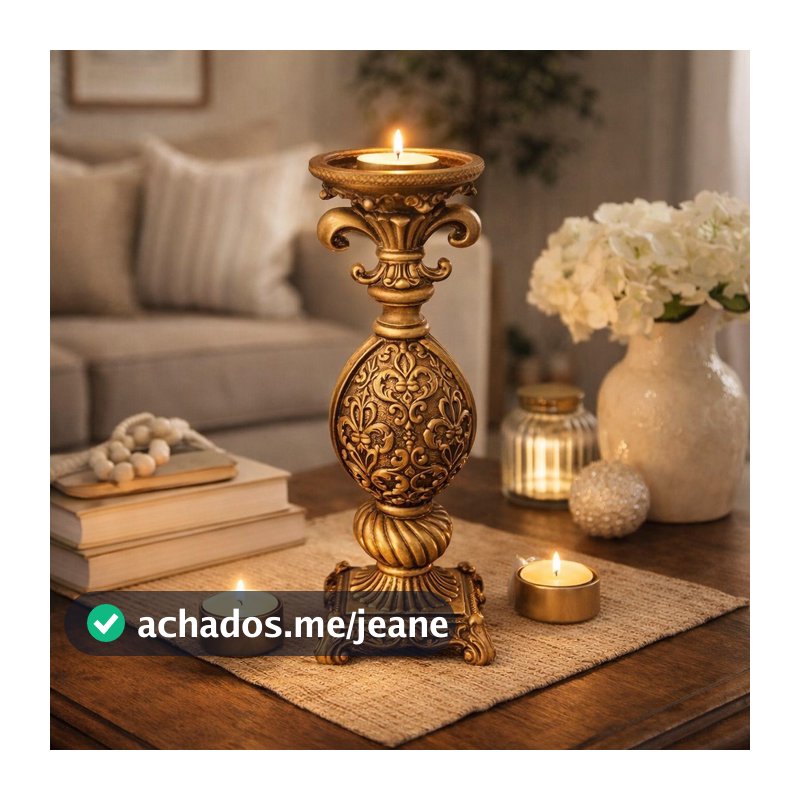 Castiçal Decorativo Mesa Enfeites Super Realista FEITO EM RESINA