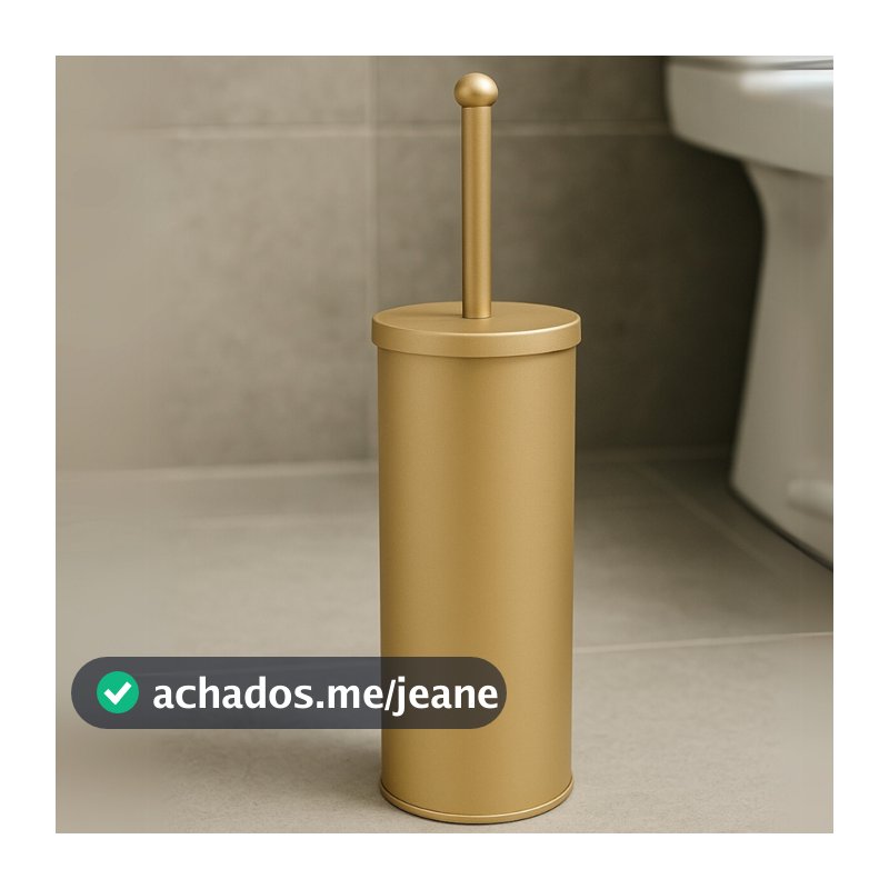 Escova Sanitária Luxo Dourada Inox | Decoração e Funcionalidade no Banheiro Crie Construa