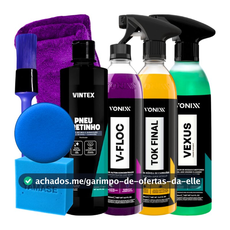 KIT SHAMPOO V-FLOC CERA TOK FINAL VEXUS VONIXX PRETINHO VINTEX