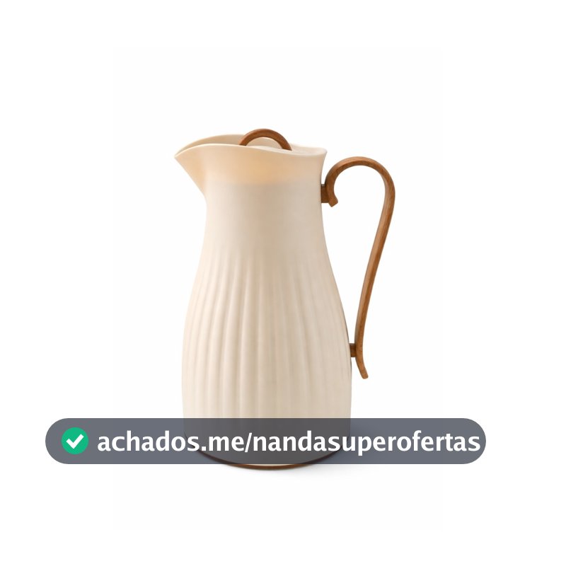 Garrafa Térmica Café Chá Sara Classic Bege Click Abre e Fecha 1 Litro - Tuut