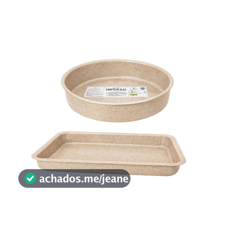 Jogo De Panelas 2 Peças Antiaderente Kit Forma Assadeira Grande Marfim