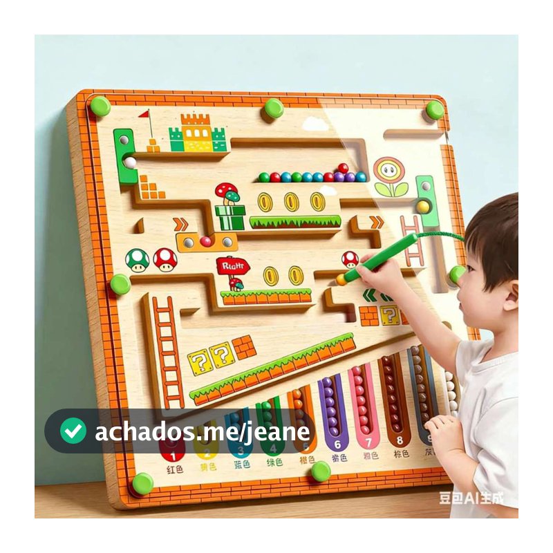Brincadeira Educativa: Labirinto Magnético com Bolinhas - Foco e Concentração (3-6 Anos) Presente de Natal