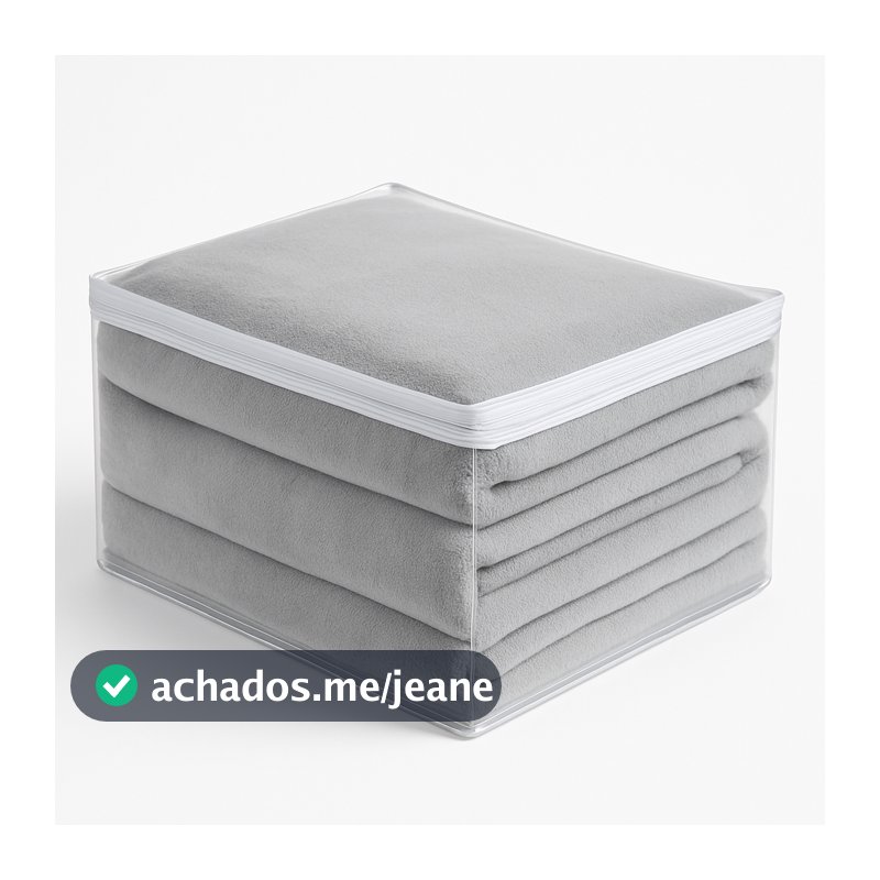 Kit 3 Saco Organizador Closet Para Edredom e Cobertor com Zíper Pvc Guarda-Roupa
