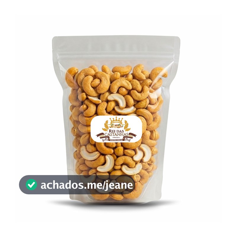 Mix de bandas e inteiras - Castanha De Caju Torrada SEM SAL/COM SAL  500G/1KG  - [COM ATM] - Indústria Rei Das Castanhas
