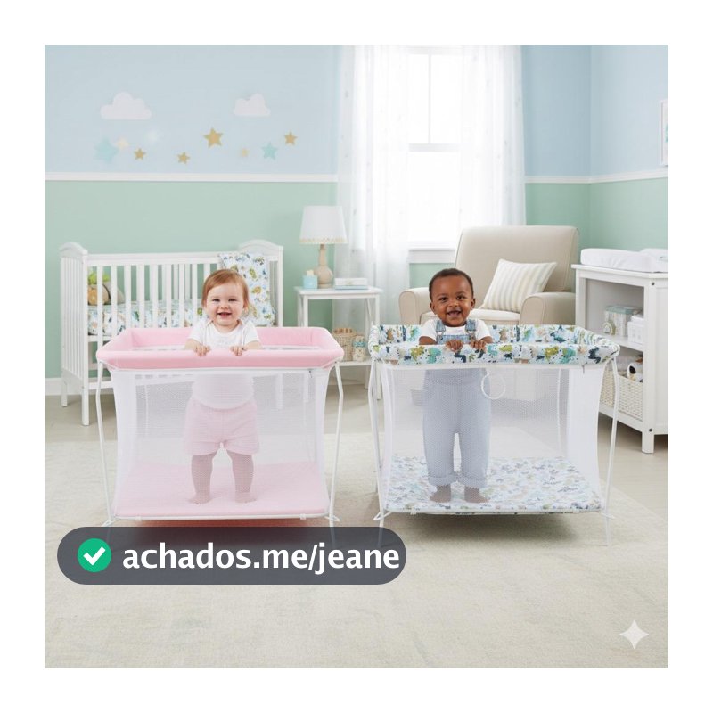 Cercadinho Bebê Chiqueirinho Infantil Dobrável Square até 20kg