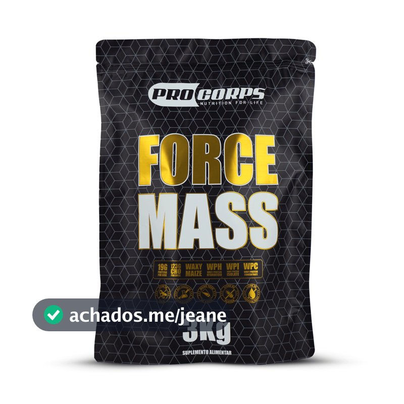 Hipercalórico 3kg Force Mass Aumento de Peso e Massa Muscular