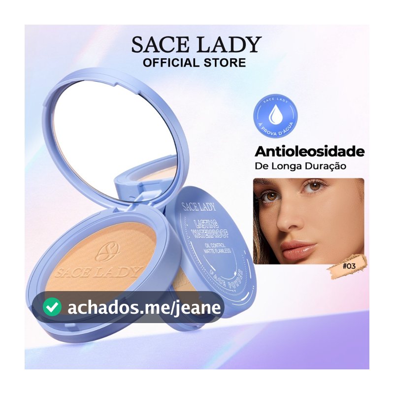 Pó Compacto SACE LADY Controle De Óleo Maquilhagem De Longa Duração Pó solto