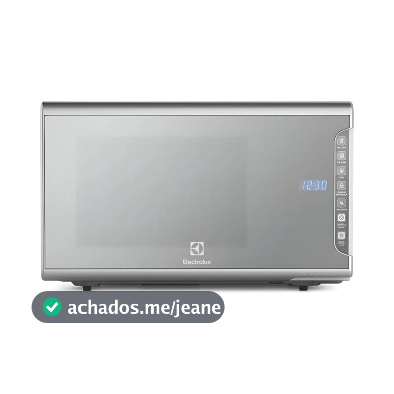 MICROONDAS ELECTROLUX 31L INOX 127V ESPELHADO 1600W E FUNÇÃO TIRA ODOR
