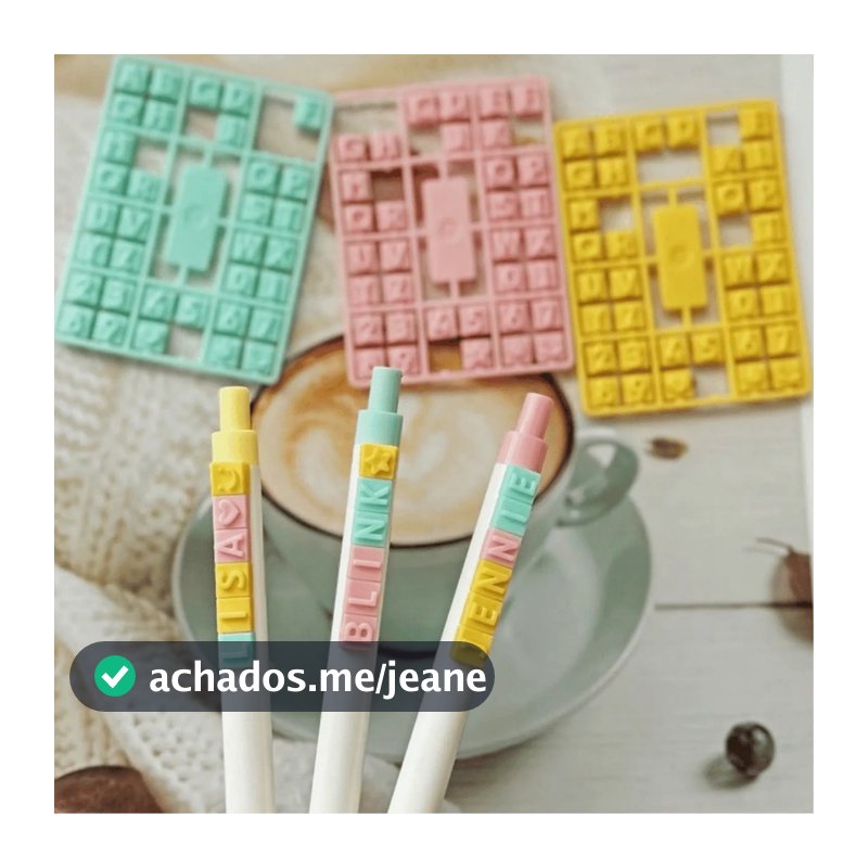Caneta Gel Personalizável Alfabeto 0.5mm Importada Caneta Fofa para Escrita e Papelaria