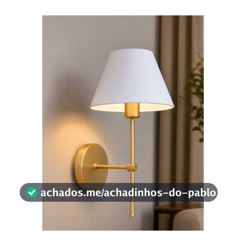 Arandela Luminária Luna LED E27 Moderna Quarto Cabeceira Sala Decorativa