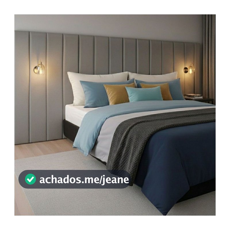 Cabeceira Ate 10 Adesiva 110x20 Casal Solteiro Queen King Modulo Estofado Aveludado Luxo Moderno