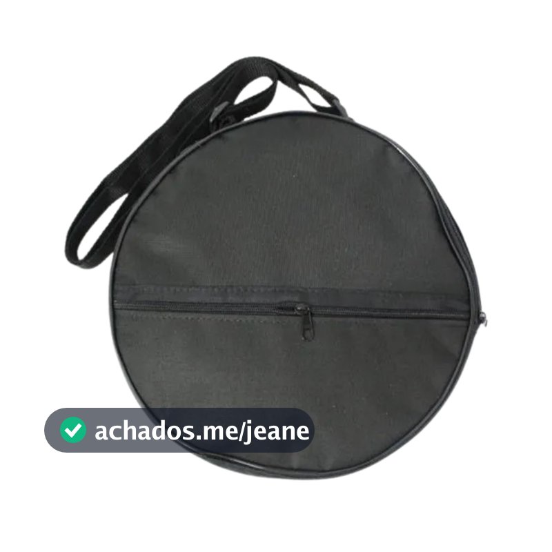 CAPA SIMPLES PANDEIRO 10 ZIPER LATERAL ALÇA PARA OMBRO JVS BAGS PRETO