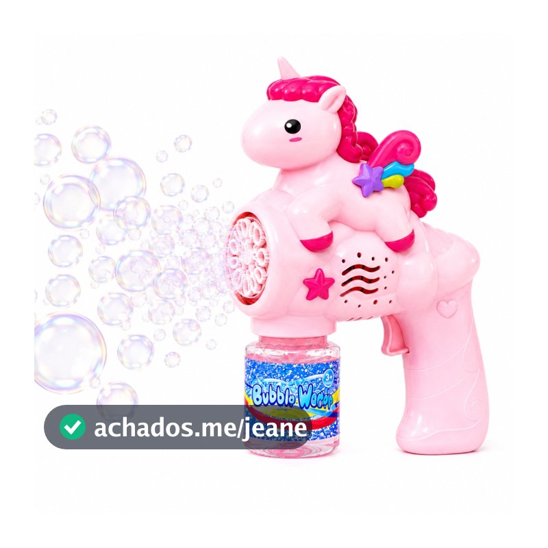 Lançador De Bolhas De Sabão Unicórnio com luz - Castela