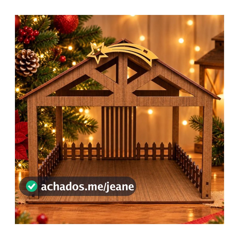 Casinha Presépio Em Mdf Cru Decoração Natalina Casa Natal