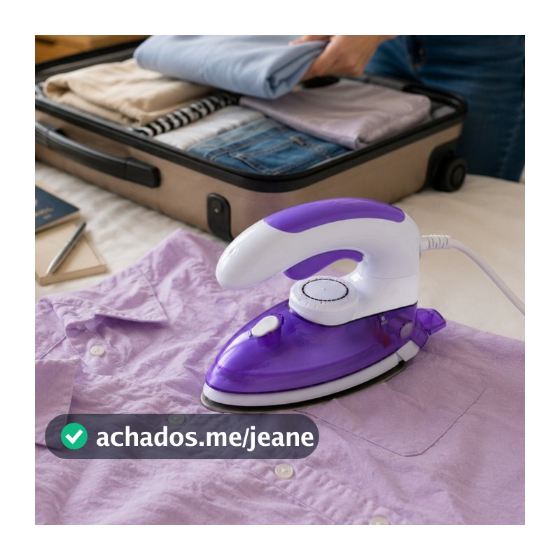 Mini Ferro a Vapor Portátil para Viagem 2 em 1 Steamer Bivolt 127/220V