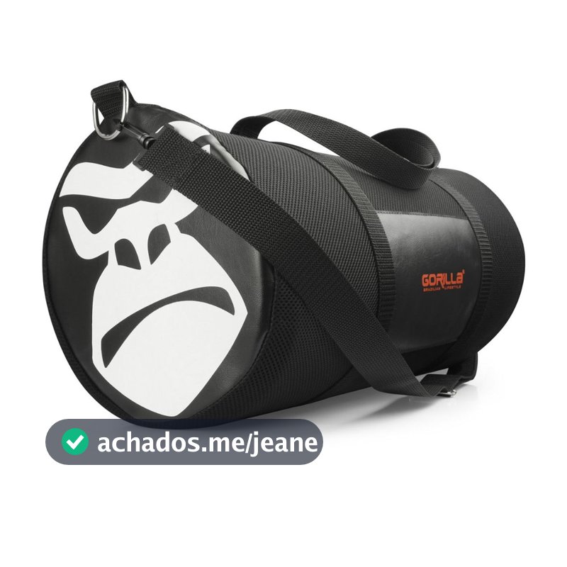 Bolsa Esportiva Transversal Gorilla Preto Academia Treinos Unissex Fitness