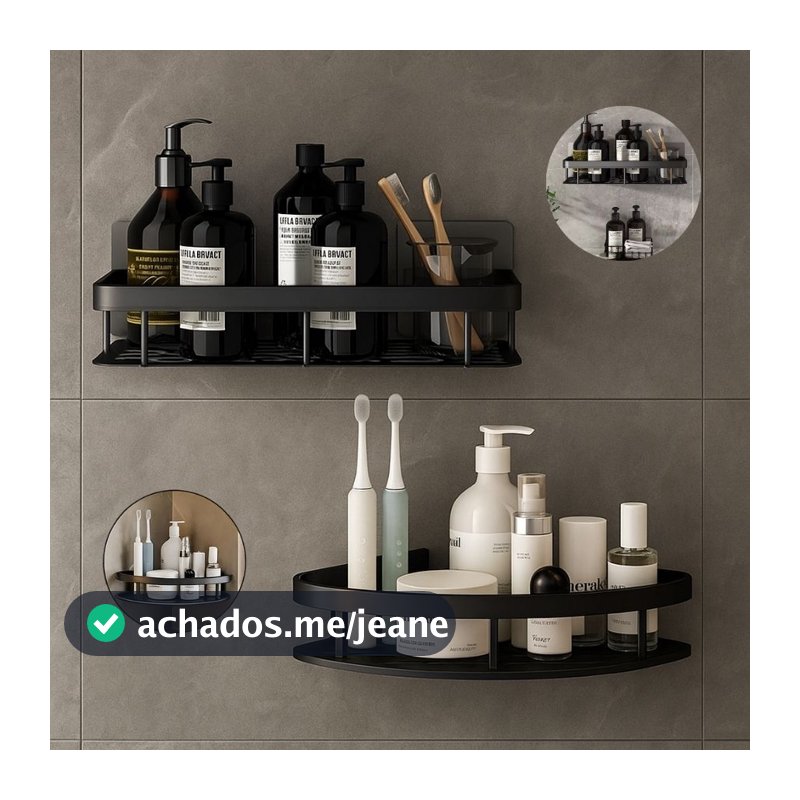 Suporte De Shampoo Prateleiras De Banheiro Sem Furo Premium suporte de banheiro