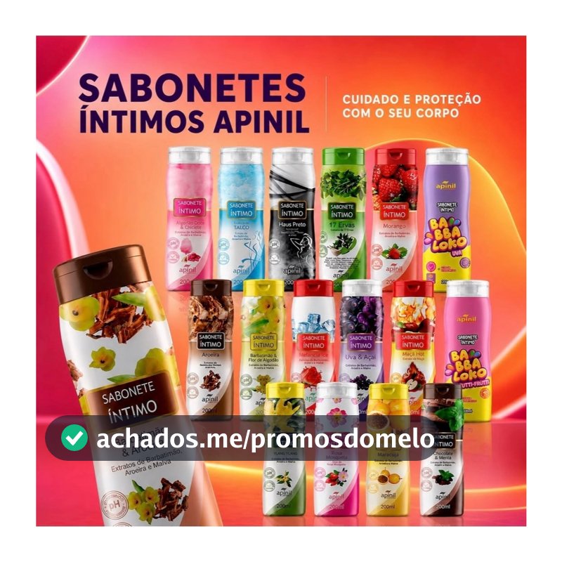 Sabonete Intimo Liquido Feminino 10 Unidades Testado e Aprovado Dermatologicamente