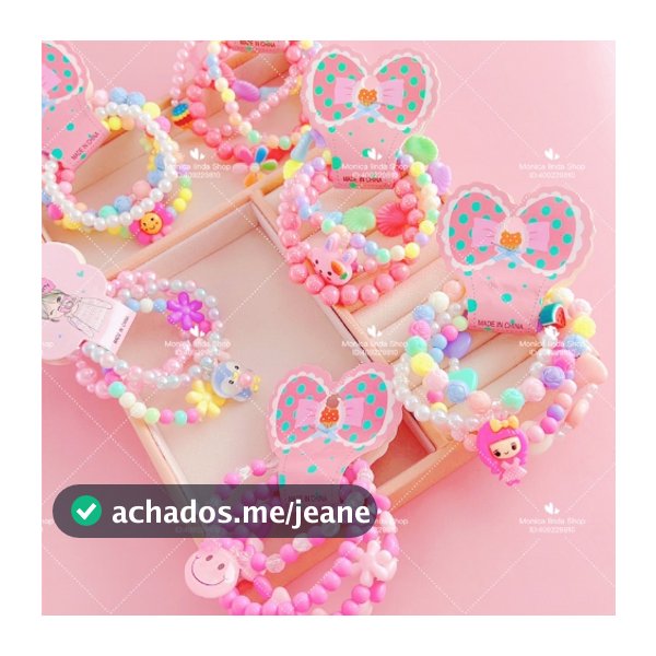 24 Pulseiras(6 conjuntos) Para Criança Infantil Frutas Doces Coloridos