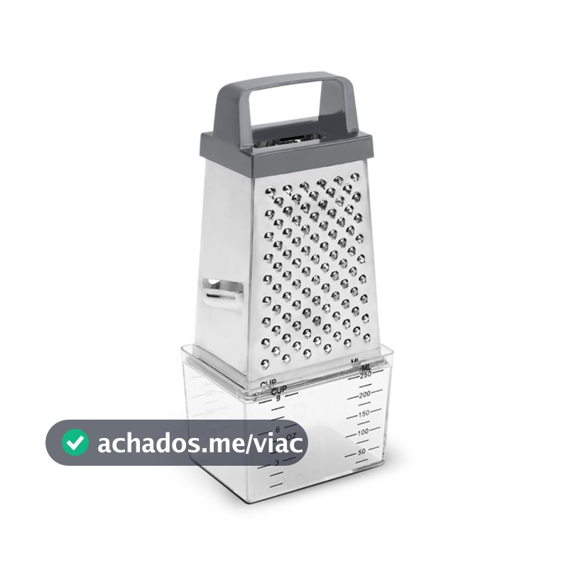 Ralador 4 Faces com Coletor - Brinox Top Pratic 20,5 cm Aço Inox