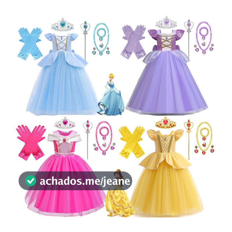 Cinderela Belle Traje Para Meninas Halloween Disfarce Cosplay Rapunzel Vestido De Princesa Bebê Natal Festa De Aniversár