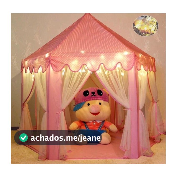 Barraca Infantil Tenda Cabana Castelo Princesas+luzes Led+promoçao