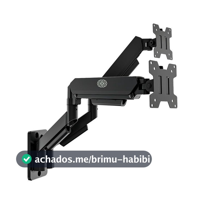 Suporte Articulado de Parede Para Monitor Zinnia Fortress 200, Pistao a Gas,17 Pol. A 32 Pol., Preto
