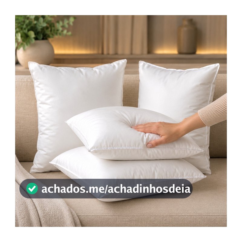 Kit 4 Almofadas Sofá Enchimento de Espuma Refil Almofada Espuma 45x45cm