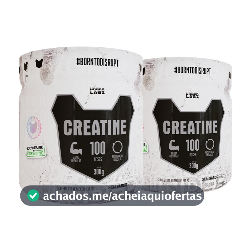 Kit 2 Creatina Pura Born To Disrupt Under Labz 300g Cada