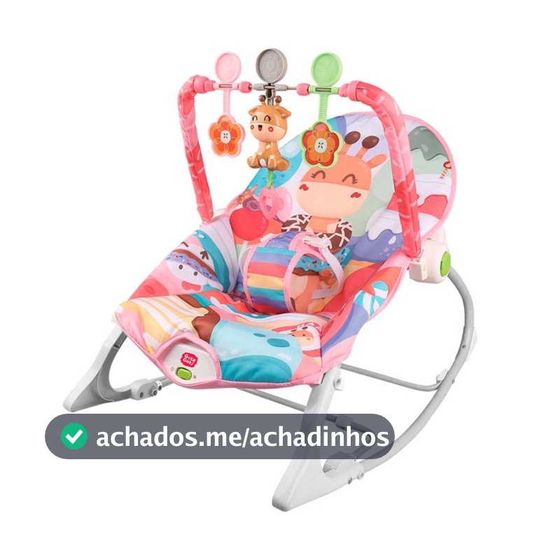 Cadeira de Descanso e Balanço P/ Bebê Baby Vibratória Com Musical e Brinquedos Didático Zippy Toys