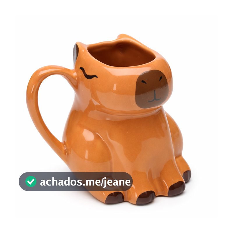 Caneca Capivara 3d Cerâmica Decoração Enfeite Presente 350 ml Fofinho
