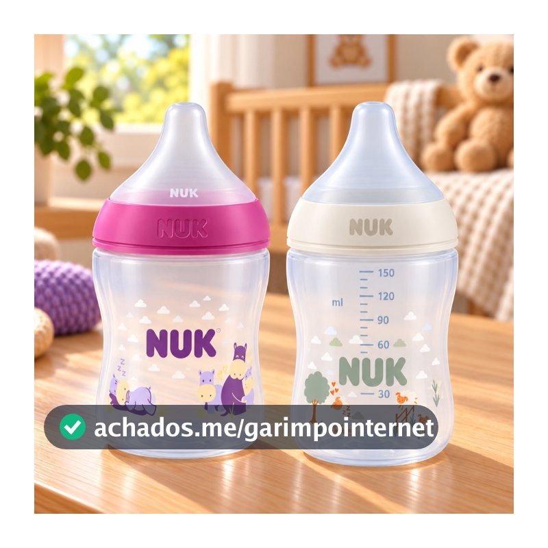 Mamadeira NUK Perfect Match 150ml Fluxo Lento Air System Infantil Controle Temperatura 0m+