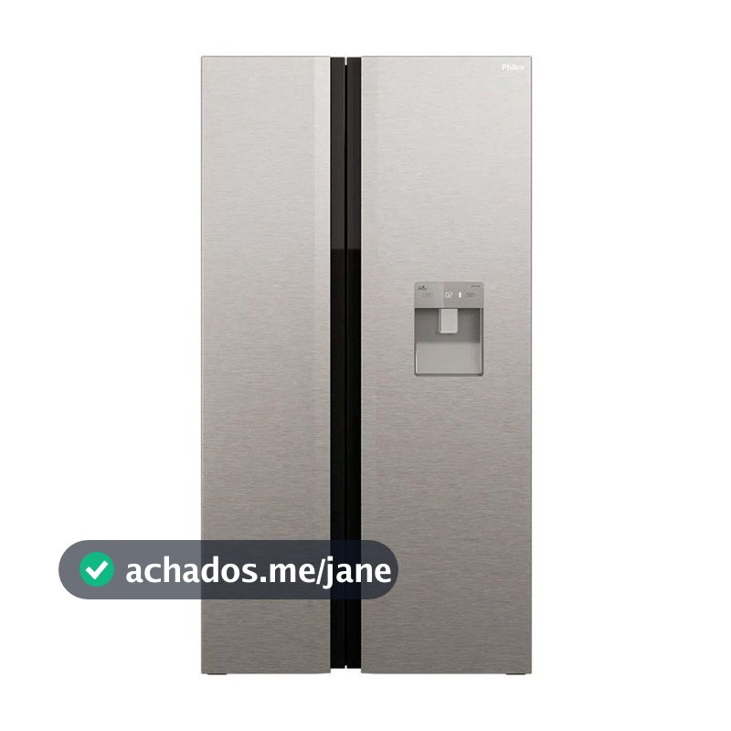 Refrigerador Side By Side Philco 486L Inox Eco Inverter PRF504ID
