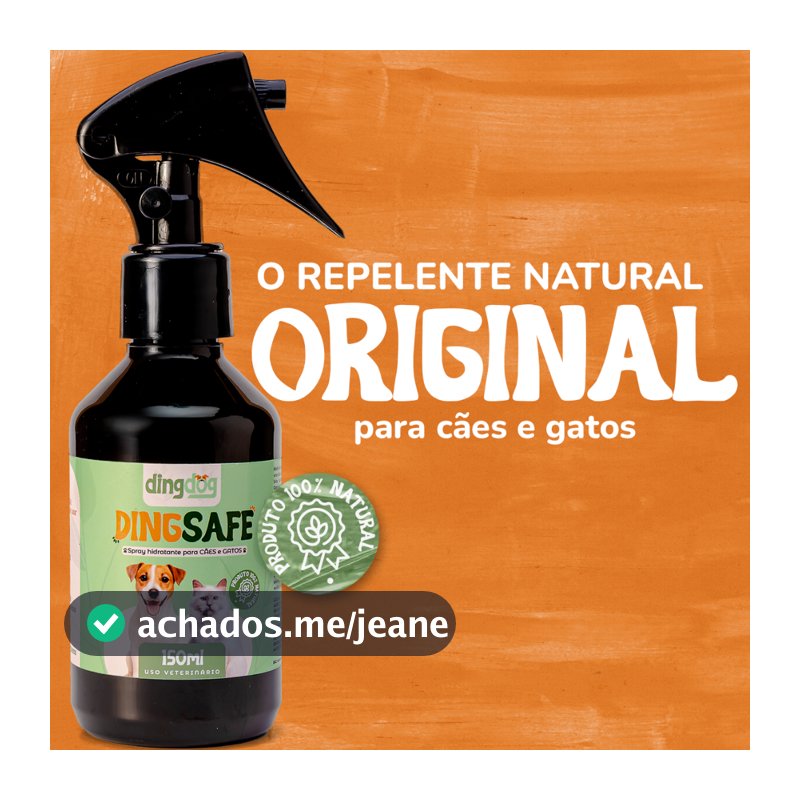 Spray Anti Mosquito e Insetos Ding Dog 100% Natural Repelex