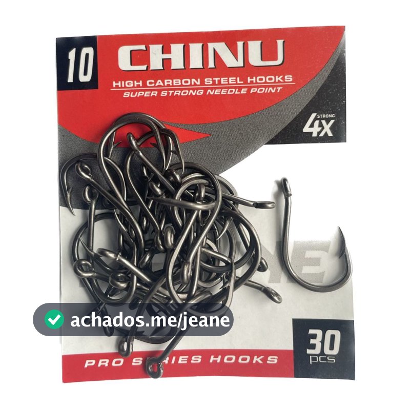 Anzol Marine Sports Super Chinu 4x Black - Tamanho 10 PCS 30