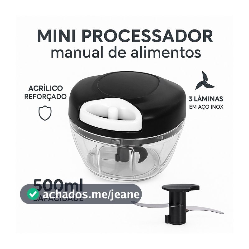 Processador De Alimentos 3 Laminas 500ml Manual