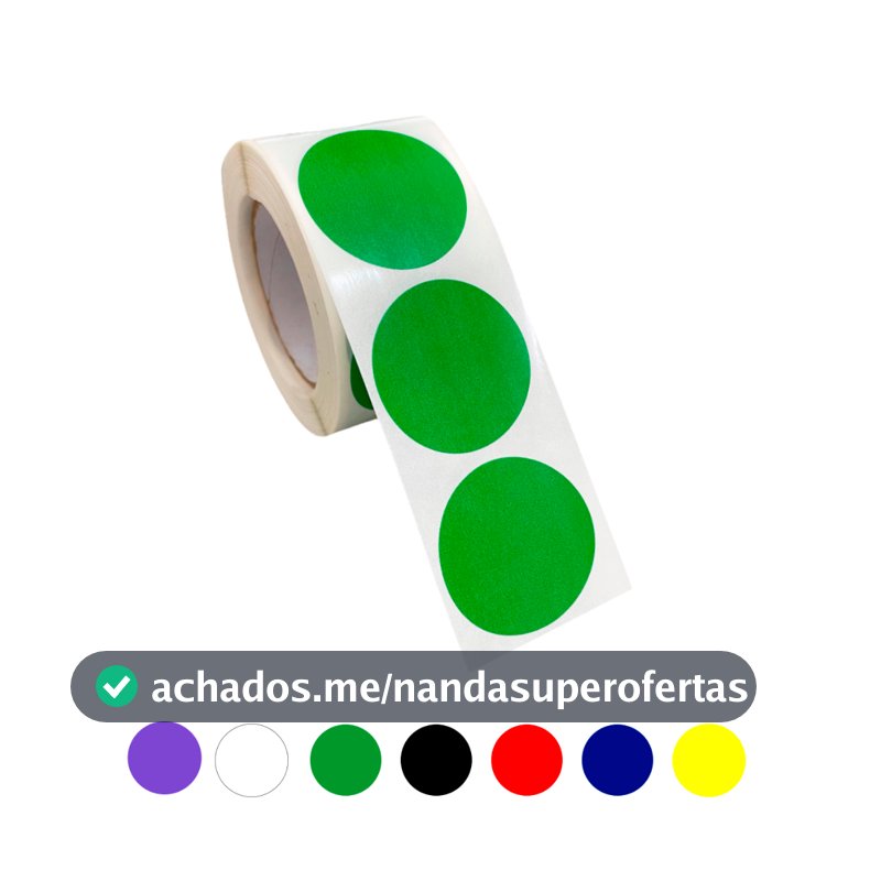 Rolo Etiqueta Selo Bolinha Colorida 40mm 4cm 500 Unidades Adesivo Redondo Para Embalagens Sacolas Lembrancinhas Presente