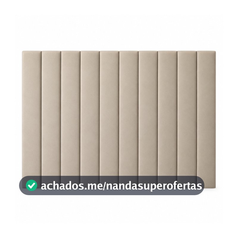 Cabeceira Modular Estofada 110x20 Suede Solteiro Casal Queen King com Fita Dupla Face