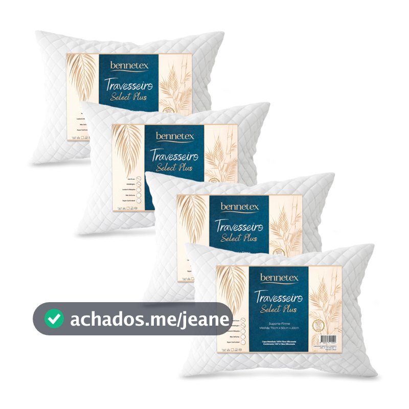 Kit C/4 ou 2 Travesseiros - Select Plus - Luxo - Matelado - 50x70 - Suporte firme