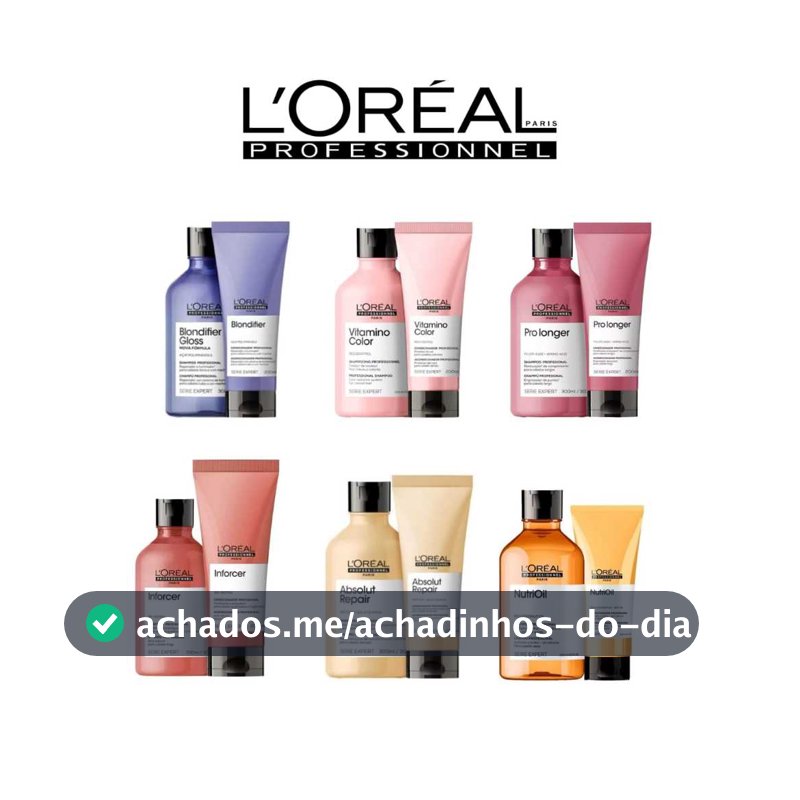 Loreal Kit Shampoo 300ml e Condicionador 200ml - Escolha o seu Kit Preferido