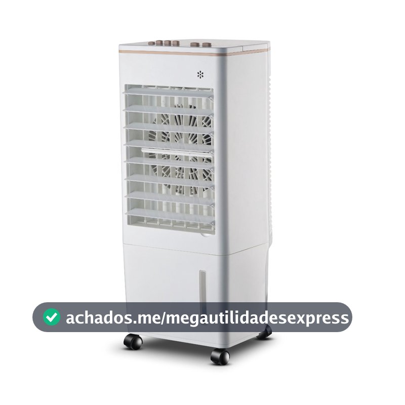 Climatizador de Ar Portátil Umidificador 8 Litros 4 Funções 65w Zellox