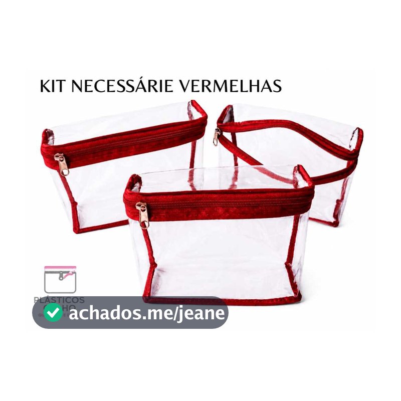 KIT- 10 a 50 Necessaires Vermelhas Organizadora - Lembrancinha - Mimos - Mães - Dias especiais -Qualidade  Premium- Mala