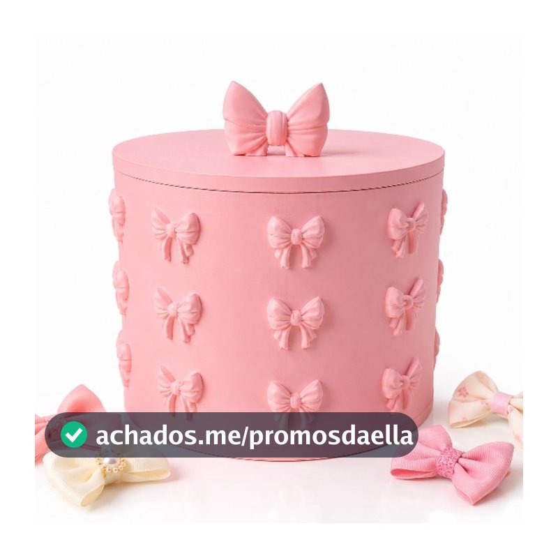 Porta Laço com Tampa Organizador de Laços e Presilhas Infantil Menina 3D | Decoração Quarto
