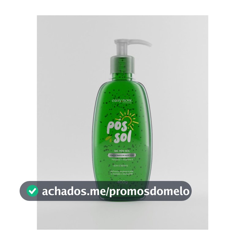 Gel Pós Sol 400ml Com Extrato de Aloe Vera Easy Now Acalma a Pele Pantenol + Vitamina E